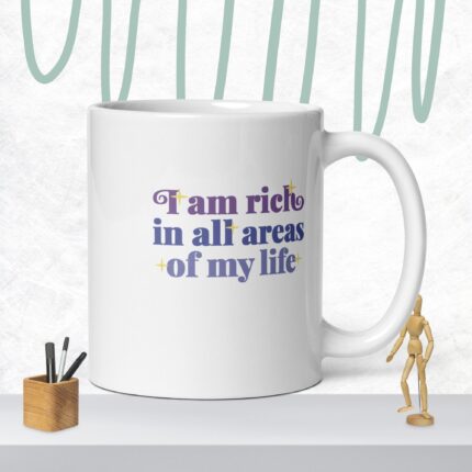 White glossy mug