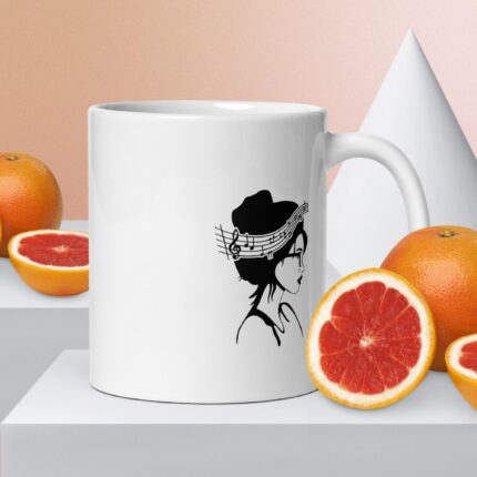 White glossy mug